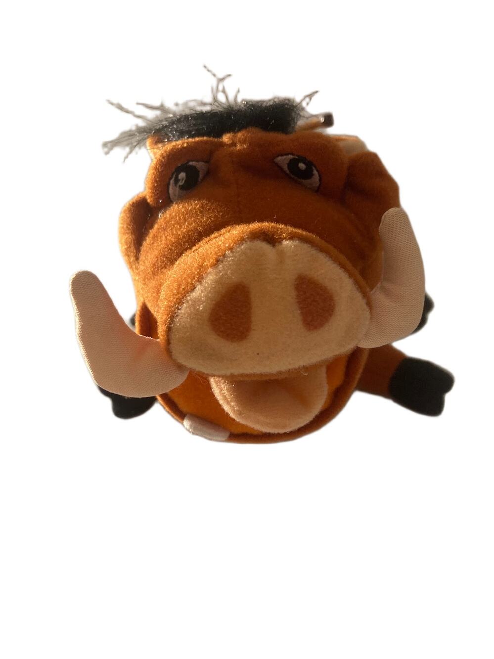Disney Hasbro 2002 Pumbaa Plush Timon Figure Lion King Stuffed Animal Riding